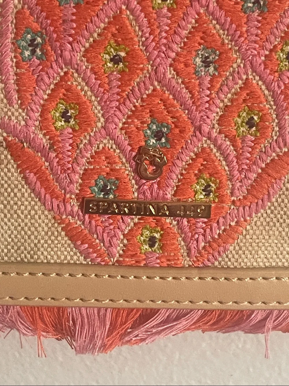 Spartina 449 Kaia Embroidered Pineapple Crossbody
